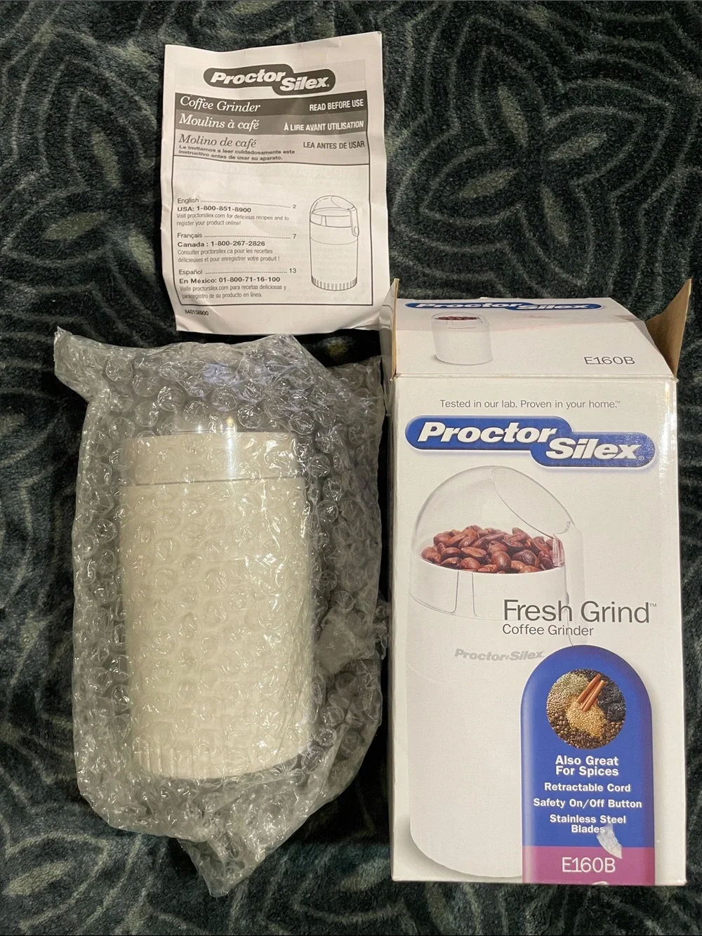 Proctor Silex Fresh Grind Coffee Grinder — White